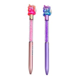 Długopis Żelowy Z Figurką Jednorożca Kolorowy Czarny Tusz Mix