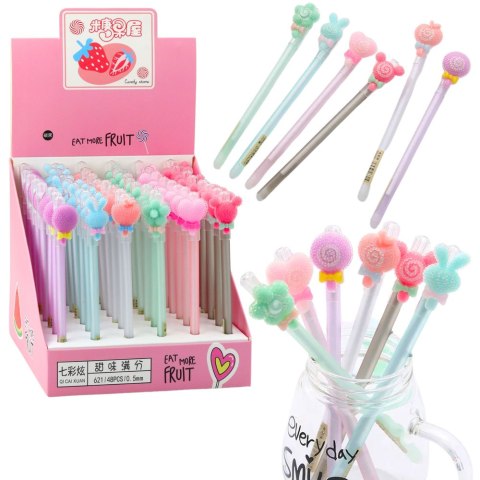 Długopis Żelowy Z Gumką Do Zmazywania Zatyczka W Diamenciki 0.5mm