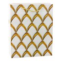 Torba Prezentowa Elegancka Złote Zdobienia 32 x 26 x 12 cm