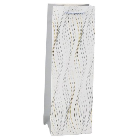 Torba Prezentowa Na Butelkę Połyskujące Fale 35 x 12 x 9 cm