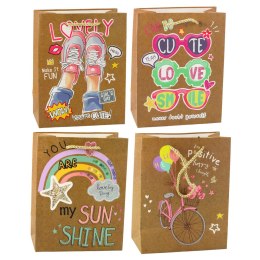 Torba Prezentowa Papierowa Kolorowe Motywy 23 x 18 x 10,5 cm