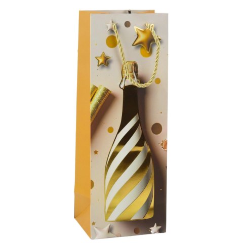 Torba Prezentowa Papierowa Na Butelkę Szampan Pastelowa 35 x 12 x 9 cm