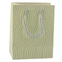 Torba Prezentowa Papierowa Srebrne Linie Faliste 23 x 18 x 10,5 cm