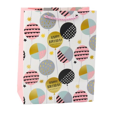 Torba Prezentowa Papierowa Urodzinowa Wzory 23 x 18 x 10,5 cm