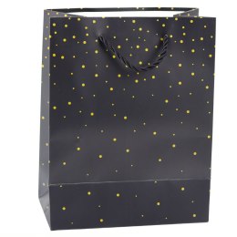 Torba Prezentowa Ze Złotymi Kropkami 23 x 18 x 10,5 cm