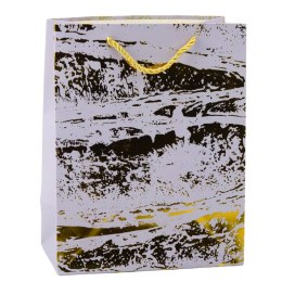 Torba Prezentowa Złote Zdobienia Elegancka 23 x 18 x10cm